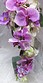 W036 Wasserfallstrauß lila flieder Lilien und Orchideen